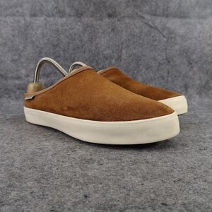 Staheekum Shoes Women 8 Sneaker Cami Mule Slipper Leather Faux Fur Comfort Brown